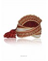 Groovy Maroon Raw Silk Wedding Turban