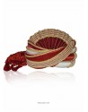 Lovely Maroon Raw Silk Turban