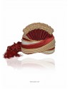 Blooming Maroon Raw Silk Turban