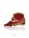 Sizzling Red Raw Silk Turban