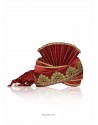 Groovy Red Raw Silk Wedding Turban