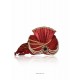 Scintillating Red Dupion Raw Silk Wedding Turban