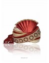 Astonishing Maroon Raw Silk Turban