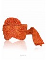 Stylish Orange Georgette Wedding Turban