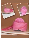 Stylish Pink Chanderi Silk Wedding Turban