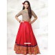 Awesome Red China Blossom Top N Skirt