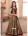 Blooming Taffeta Jacquard Indo-Western Dress
