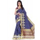 Whimsical Banarasi Silk Blue Woven Work Designer Traditional Saree