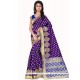 Woven Banarasi Silk Traditional Saree In Purple