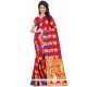 Attractive Red Banarasi Silk Traditional Designer Saree