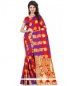 Attractive Red Banarasi Silk Traditional Designer Saree