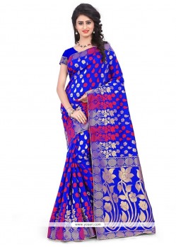 Integral Banarasi Silk Woven Work Designer Traditional Saree