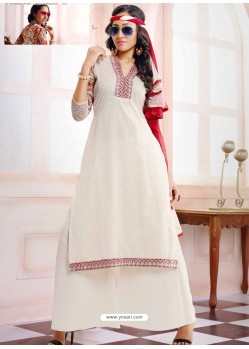 Off White Georgette And Net Pakistani Suit