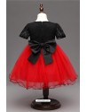 Astonishing Red N Black Evening Gown