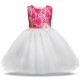 Glossy Pink-White Evening Gown
