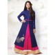 Gorgeous Blue-Magenta Indo-Western Dress