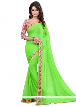 Delectable Fancy Fabric Print Work Casual Saree