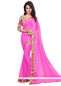 Winsome Pink Casual Saree