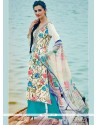 Distinctively Cotton Embroidered Work Palazzo Suit