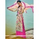 Topnotch Embroidered Work Pink Cotton Palazzo Suit