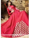 Jennifer Winget Resham Work Red Art Silk Floor Length Anarkali Suit