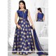 Imperial Banarasi Silk Blue Lace Work Readymade Suit