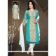 Brilliant Blue Art Silk Readymade Suit