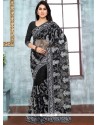 Superlative Embroidered Work Net Classic Designer Saree