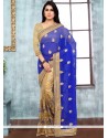 Grandiose Faux Georgette Designer Half N Half Saree