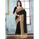 Simplistic Faux Georgette Patch Border Work Classic Designer Saree