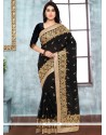 Simplistic Faux Georgette Patch Border Work Classic Designer Saree