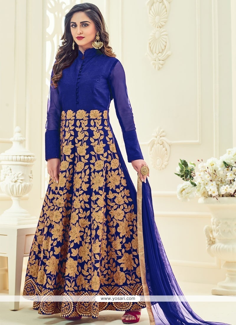 Buy Krystle Dsouza Blue Floor Length Anarkali Suit | Anarkali Suits