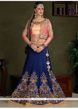 Distinctive Patch Border Work Art Silk Lehenga Choli