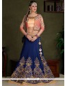 Distinctive Patch Border Work Art Silk Lehenga Choli