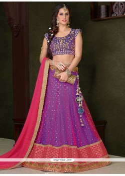 Pretty Patch Border Work Net Lehenga Choli