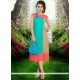 Beautiful Plain Work Faux Georgette Party Wear Kurti