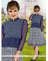 Appealing Print Work Faux Georgette Party Wear Kurti