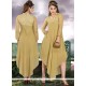 Superb Zari Work Beige Party Wear Kurti