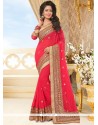 Pleasing Rose Pink Designer Saree