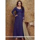 Glorious Faux Georgette Blue Designer Suit