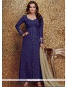 Glorious Faux Georgette Blue Designer Suit