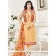 Ayesha Takia Orange Art Silk Jacket Style Suit