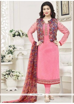 Buy Ayesha Takia Pink Embroidered Work Jacket Style Suit | Designer ...