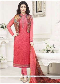 Ayesha Takia Pink Embroidered Work Jacket Style Suit