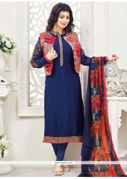 Ayesha Takia Embroidered Work Art Silk Jacket Style Suit