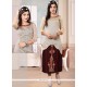 Royal Embroidered Work Beige And Brown Rayon Designer Kurti