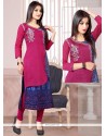 Swanky Hot Pink Chanderi Designer Kurti