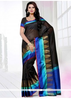 Exciting Black Weaving Work Art Silk Designer Traditional Saree