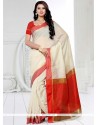 Especial Art Silk Off White Traditional Saree