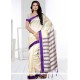 Enchanting Off White Weaving Work Traditional Saree